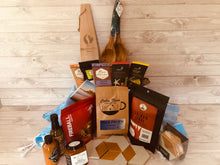 Load image into Gallery viewer, Grilling wraps (10), Coffee Wild Pacific Whole Bean, Maple Candies Salmon Jerky, Gold Hexagon Concrete Coasters, Apricot Habanero Jam, Pixie Chicks Spices, 5-star Salmon, Pixie Chicks Spices Chili Lime, Pixie Chicks Spices Cowboy Coffee Rub, SaltWest Naturals Lemon Dill Seasoning Salt, SaltWest Naturals Seasar Pleasar Cocktail Rimmer, Hot Sauce Clean Mango, Toffee , Vancouver Island Hot Sauce, Resin Salad Spoons, Pacific Rim of Fire themed personalized card